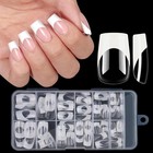 120pcs False Nail Tips Short French Half Cover Artificial Acrylic Nails Clear