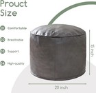 Round Futon With Foam Block Fillers 20x15living Room Floor Futon Footrest  Gray