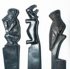 Vintage African Hand Carved Ebony Wood Letter Openers Set Of 3 Lot 5