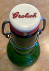 Grolsch Beer Bottles Green Embossed Glass Porcelain Swing Top