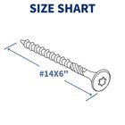 Lag Screws 6 Inch  25pcs Heavy Duty Construction Screw  Structural Wood Screw   