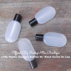 15 15ml Squeeze Bottle   Black Screw Cap malibu Empty Plastic Sample Diy Travel