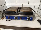 Globe Gpgdue14d Double Commercial Panini Press W cast Iron Grooved Plates