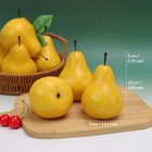 6 Pcs Artificial Pear Decoration Fake Fruit Lifelike Simulation For Home Decor