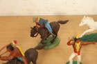Vintage Toy Soldiers Bundle Cowboys   Indians Mixed Job Lot Britains Crescent
