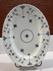 Churchill Finlandia Oval Serving Platter Made In Colombia Blue And White 12 5   