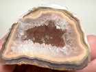 Mexico Argentina   Pretty Pair Crystal Geode Agate Face Polished Specimens  101
