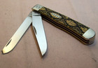 2023 case Xx mint Unused snake Skin Bone Large 2 Blade 6254 Trapper Pocket Knife