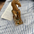 Old Dynasty Tang Sancai Pottery Porcelain Luck Animal Horse Statue Sculpture