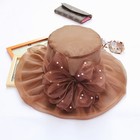 Bridal Party Hat Women s Kentucky Derby Church Sun-hat Dress Fascinator Lace Tea