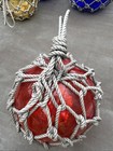Japanese Glass Fish Floats  - Red - Medium 