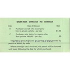 1967 Shenandoah National Park Entrance Permit Stub Sai1-2