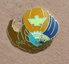 Vintage 1982 Thunderbird Balloon Classic Cornucopia Lapel Pin Hot Air Festival