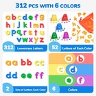 Joycat 312pc Lowercase Magnetic Letters Abc Alphabet Fridge Magnets Kids Educati