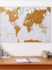 Scratch The World Travel Map Frameable Scratch Off World Map Poster Xl 23  33