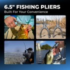 Gomexus 6 5 Inch Titanium Fishing Plier 100  Saltwater Rustproof Split Ring Nose