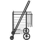 Folding Shopping Cart  Jumbo Grocery Cart With Double Baskets