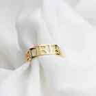 Customized Circular Name Ring Stainless Steel Adjustable Jewelry Gold Silver