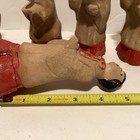 5   5   vtg Clay  Choir Singers candle Holders  Japan   Damaged