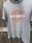Vintage 1987 Harley Davidson Thrashed And Faded Emblem Mancuso Houston Texas M