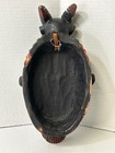 Vintage African Tribal Wooden Mask With Ram Head Hand-carved 7 X14  Wall Decor