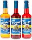 Torani Sugar Free Fruit Flavor Syrup Variety Pack - Raspberry  Strawberry  Peach