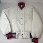 Vintage J l Sports White Red Blue Wyoming Centennial Lasting Legacy Jacket Xl