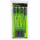 Greenlee 0153-02c 7-piece Heavy Duty Screwdriver Set  Black Phosphate Tip