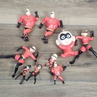 Disney Pixar The Incredibles Action Figure Mixed Character Lot Of 9 Toys