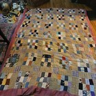 Antique Hand-sewn Patchwork Quilt  57 X68 Rough Shape