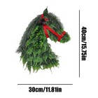 Horse Head Wreath     Rustic Farmhouse Equestrian Door Decor  Christmas Handmade