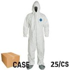 Dupont Ty122s 400 Tyvek Disposable Coverall Bunny Suit W hood Pack Of 25 Size L