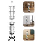 Greeting Card Rack Spins 24 Pocket Black Retail Display 5  X 7 Cards Sign Holder