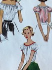 Vintage 1949 Mccall 7670 Girl s Peasant Blouse Sewing Pattern 28 Chest
