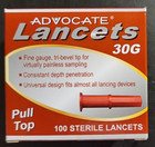 Advocate 30g Lancets Pull Top 100ct