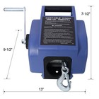 Powerful 12v Electric Trailer Winch For Boats Up To 6000 Lbs - Reversible Manual