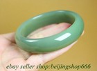 3  Chinese Natural Hetian Green Jade Nephrite Carved Jewelry Round Bracelet