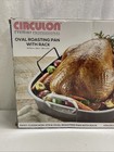Circulon Premier Professional Oval Roasting Pan Rack 18x15 Nonstick 25 Lb Turkey