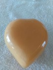 Vintage Alabaster Trinket Box Heart Shaped With Hinged Lid