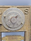 Antique Corbin Usps Post Office Mail Box Door Point Dial Brass Heavy