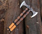 Custom Handmade Carbon Steel Pair Of Viking Axe Camping Tactical Tomahawk Viking