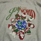Vintage Christmas Sweater Adult Xl Joy To The World Crewneck Sweatshirt Usa Made