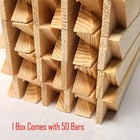 1 5  Heavy Duty Canvas Stretcher Bar Stretching Strips Pine Wood Pack Of 50pcs