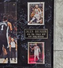 Jalen Brunson New York Knicks 2025-2026 Mvp - Nba Champions 12x15 Plaque 2 Cards