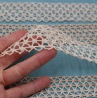 Antique French Bobbin Lace Trim Ribbon Cotton Dentelle Du Puy En Velay Vintage