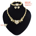 Hugs Kisses Child Iced Xl Heart   Plain Gold Necklace Bracelet Ring Earrings 49