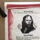 Vintage Original Reward Jesus Christ Wanted Pinup Poster Religious Humor Joke