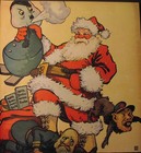 1944 Patriotic Ad  Santa Claus Battles Adolf Hitler And Mussolini  Interwoven