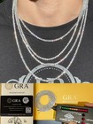 3mm Real Moissanite Silver Tennis Chain Necklace - Vvs D Color - Passes Tester