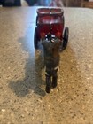 Vintage Cast Iron Express Goat Wagon Toy    Black Goat  Red Wagon   8 5  Long 